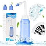 URAQT Nasendusche mit Salz, 300ml Neti Pot Sinus Spülung, mit 20x Salz,10...