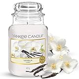 Yankee Candle große Duftkerze im Glas, Vanilla, Brenndauer bis zu 150...