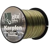 Zite Fishing Monofile Angelschnur in Camouflage – Karpfen-Schnur 0,37mm...