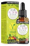 Vegan All-in-One Tropfen - Vitamin B12+B2+B6+B9 Folsäure + Zink + Eisen +...