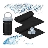 Relaxdays Kühlendes Handtuch, 2er Pack, Mikrofaser, Kühltücher Hals,...