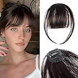100% Echthaar-Clip-in-Pony für Damen – Natürlicher Pony-Look mit...