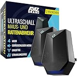 AMZ BRAND Ultraschall-Mäuseabwehr 2er Pack - Rattenabwehr - 4 Arbeitsmodi...