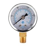 Mechanisches Manometer 1/8 Zoll NPT Manometer für Luft Öl Wasser 0-200psi...