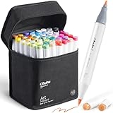Ohuhu Marker Stifte Set, 48 Farbige Manga Marker Doppelspitze (Pinsel &...
