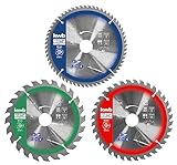 kwb Kreis-Sägeblatt-Set 165 x 20/16 mm, Für präzise Schnitte in...