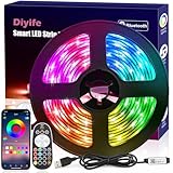 Diyife LED Strip, [Fernbedienung & App-Steuerung] 3M RGB LED Streifen,...