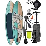 BRAST® SUP Board Retro | Aufblasbares Stand up Paddle Set | 320x81x15cm |...