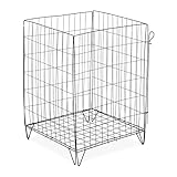 Relaxdays Komposter Metall, HBT: 68 x 46 x 46 cm, Bodengitter und Füße,...