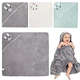 Nizirioo 3 Pcs Baby Handtuch Kapuze, Korallenvlies Kapuzenhandtuch Baby 80...