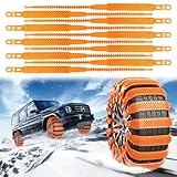 SilverChry Snow Chains, 10-teiliges Winter Reifenketten, Auto Schneekette...