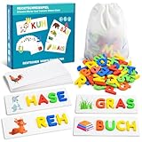 Qukir Buchstaben Lernen Lernspiele, Montessori Spielzeug ab 3 Jahre...