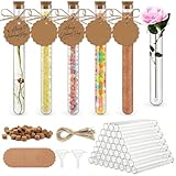 Zikenis 50 Stück Reagenzglas mit Korken, Kunststoff Reagenzgläser mit...