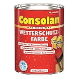 Consolan Profi Wetterschutzfarbe Holzschutz außen 2,5 Liter Ral 7016...