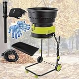 SSQUZA Elektro-Seilhäcksler,Gartenhäcksler Ohne Messer,Einstellbare...