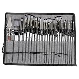 24PCS Professionelle Pinsel Pinsel Flach/Runde/Lüfter/Spitze Nylon...