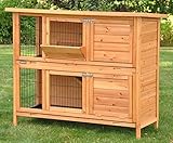 nanook Kaninchenstall Hasenstall - draußen wetterfest - mit Softclose Dach...