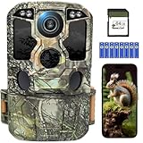 KJK 4K 84MP Wildkamera mit Handyübertragung APP, WLAN Bluetooth Wildkamera...