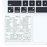 Devino® Shortcuts Aufkleber Mac OS für 13“-16“ MacBook Pro Air M1 M2...