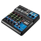 Mini Audio DJ Mixer Mischer 5-Kanal Professional...