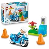 LEGO DUPLO Blaues Polizeimotorrad - Lernspielzeug zur Förderung der...
