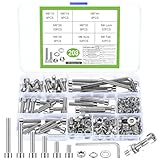 208 Stück M6 Schrauben Set, Zylinderkopfschrauben Muttern Sets, Edelstahl...