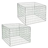 Estexo 2X Drahtgitterkomposter/Metallgitter Komposter, 90x90x70cm, Farbe:...