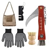 letcdfer Tragbares Pilzmesser Set, Edelstahl Schlüsselring Taschenmesser...