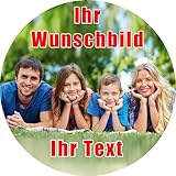 Essbarer Fondant-Tortenaufleger mit Wunschfoto und Wunschtext selbst...