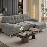 MEROUS Ecksofa - Chenille Sofa Polsterecke Couch in L-Form - Waschbare...