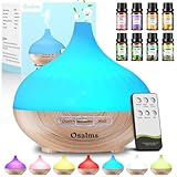 Aroma Diffuser,500ML Diffuser mit Ätherische Öle,7 Farben LED Mit 4...