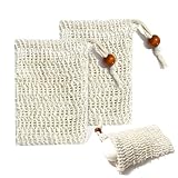 2 Stück Seifensäckchen Sisal Seifenbeutel, Natürliches Seifenbeutel...