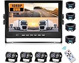 CAMECHO RV Rückfahrkamera Set 4 Kameras Set,Videoaufzeichnung 9 Zoll LCD...