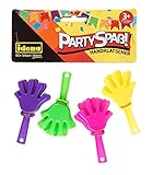 Idena 40428 - Partyspaß Handklatscher, 4 Stück, in den Trendfarben grün,...