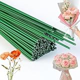 AMDZGLB Blumendraht Grün 100 Stück Blumendraht 30CM Floristendraht Länge...