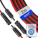 HB-DIGITAL 2m Solarkabel 4mm² Verlängerungskabel – inkl. 0% MwSt. gem....