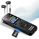 64gb Diktiergerät Digital, Digital Voice Recorder, Farbbildschirm Voice...