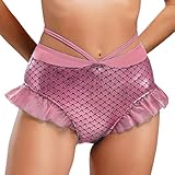 Jugaoge Damen Sexy Metallic Meerjungfrau Bikini Slip Briefs High Waist...