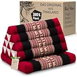 livasia Thaikissen mit 1 Auflage - 75x50x8cm - Dreieckskissen mit...