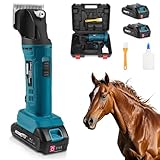 Schermaschine Pferde Kabellose, 500W Akku Pferdeschermaschine für Dickes &...