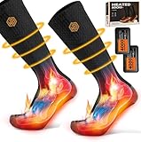 WISSBLUE Beheizbare Socken Beheizte Socken,Heizsocken Skisocken 4000 mAh...