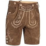 PAULGOS Herren Trachten Lederhose HK1 + Träger, Echtes Leder, Größe 52,...