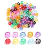 Canollo 200 Stück Bunte Perlen zum Auffädeln, Pony Beads, Perlen für...