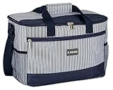 B.PRIME 20L Kühltasche Classic Navy-BLAU gestreift I 36x26x22cm I...