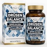 VitaminHouse DRÜSEN BALANCE - 180 Kapseln (180 Tage), Vegan - Jod Selen...