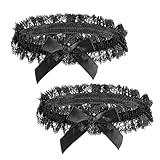 Psyqtsuary 2 Stück Verstellbare Beinstrumpfbänder, Adjustable Lace Thigh...