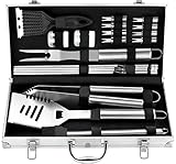 ROMANTICIST 20PCS Edelstahl Grillset für Geschenk - Edelstahl...