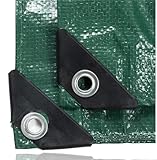 2x3 Abdeckplane Plane 200 g/m² grün - Plane mit Ösen wasserdicht &...