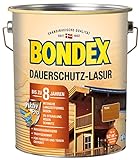 Bondex Dauerschutz Lasur Teak 4 L für 52 m² | Hoher Wetter- und UV-Schutz...
