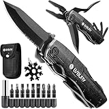 Geschenk für Männer, BIBURY Multitool Taschenmesser & Schneeflocken...